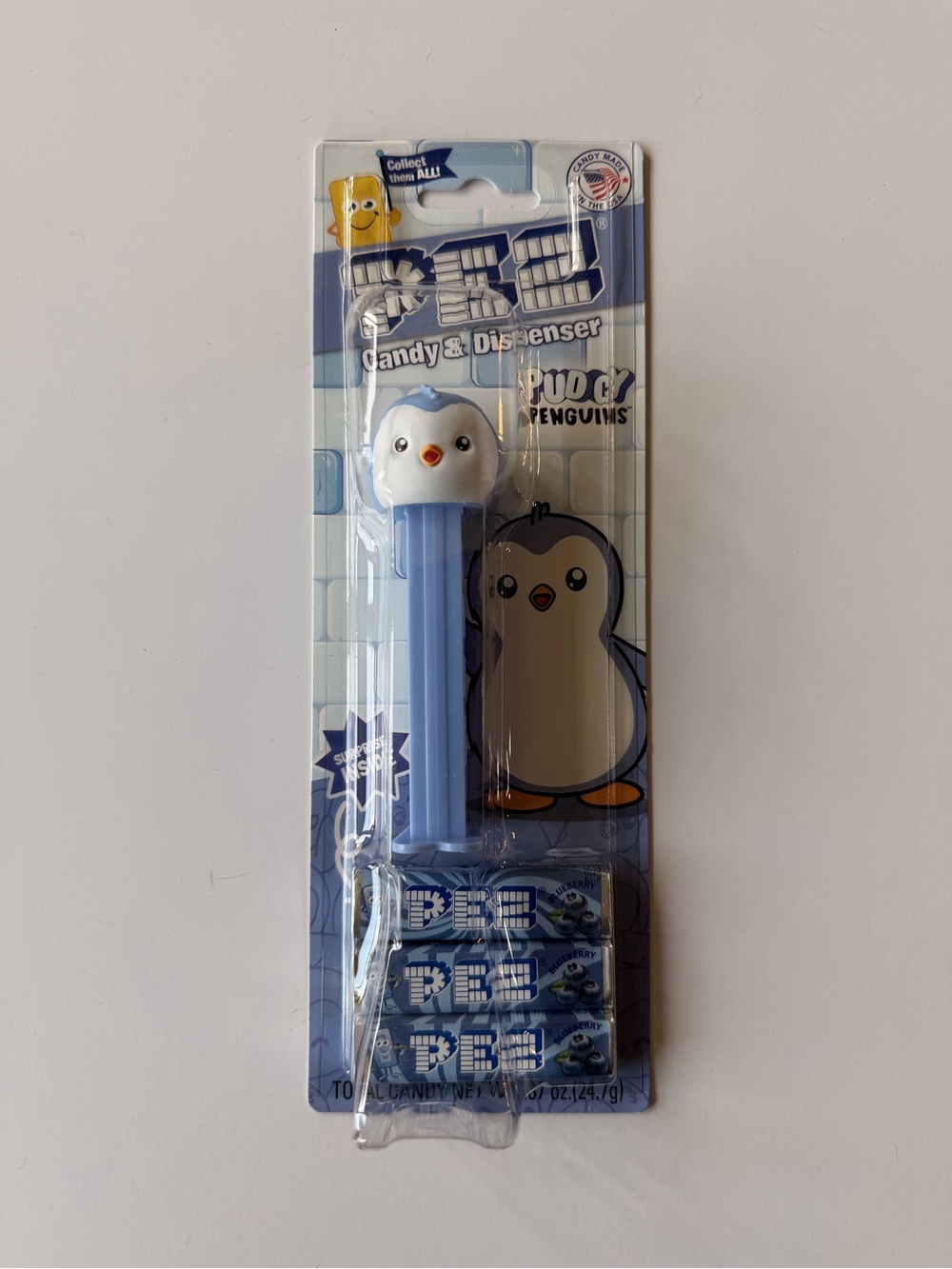 PEZ Pudgy Penguin Candy Dispenser - Light Blue